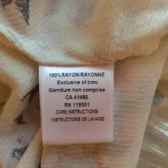 GXF Rayon Flowy Top Blouse Long Sleeves - Picture 7 of 9